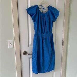 H&M Bright 100% Cotton Dress with Elastic Neckline